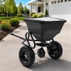 Tow Behind Salt Spreader Garden Tool Fertilizer Seed Spreader Driveway Winter