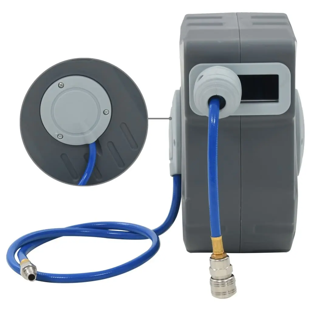 Automatic Retractable Air Hose Reel 3/8" 12M Quick Connector Organiser