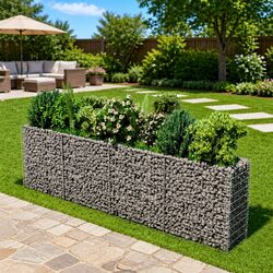 Enhance Your Outdoor Space with a Raised Gabion Planter Box