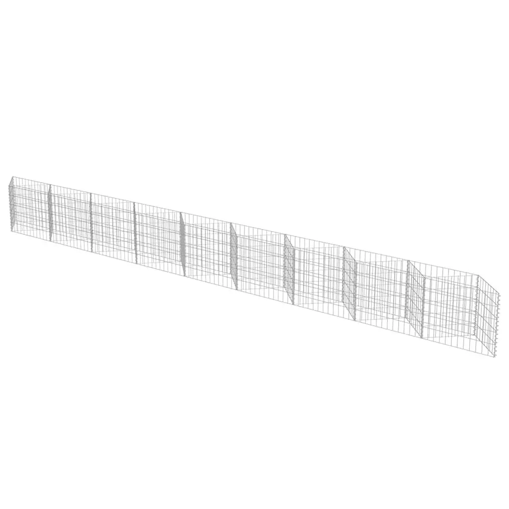 Gabion Wall Fence Panel 630x30x50cm Dual Purpose Retaining Wall and Raised Garden Planter