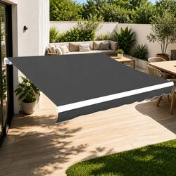 Grey Replacement Awning Fabric 3x2.5m for Enhanced Outdoor Spaces
