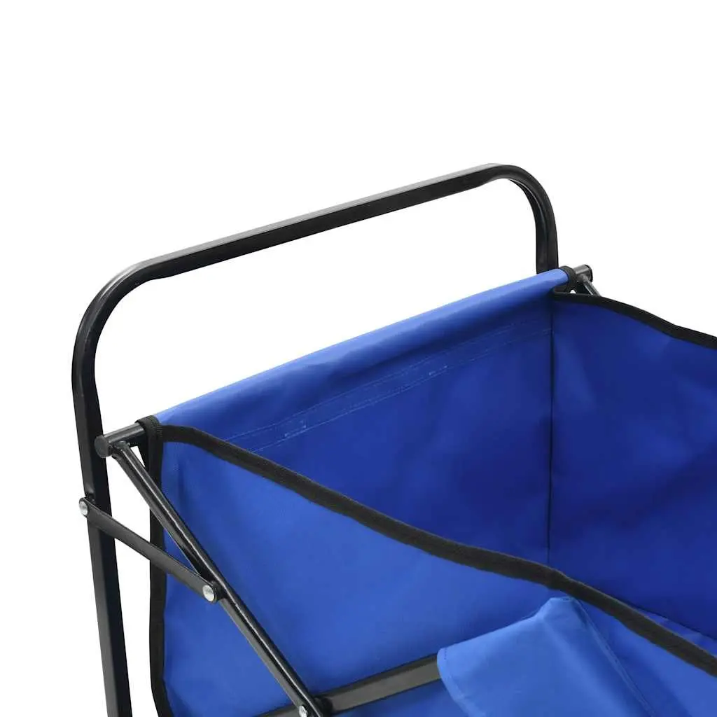 Folding Hand Trolley 75kg Load Capacity Steel Frame Garden Home Transport Cart