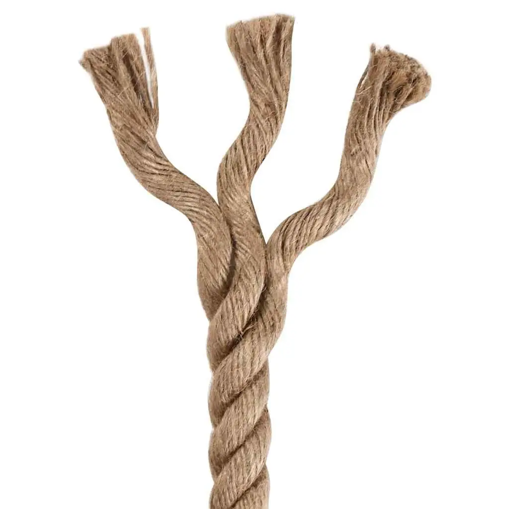 Natural Jute Rope 10mm 250m Brown Tear and Abrasion Resistant Garden Agricultural Cordage