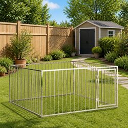 Enhance Your Space with a Silver Steel Dog Kennel
