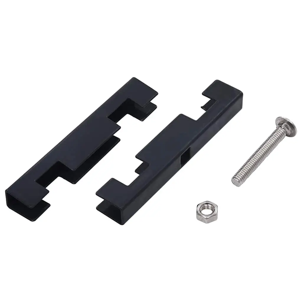 Garden Fence U Mat Connector 10 Sets Galvanized Steel Durable Outdoor Installation
