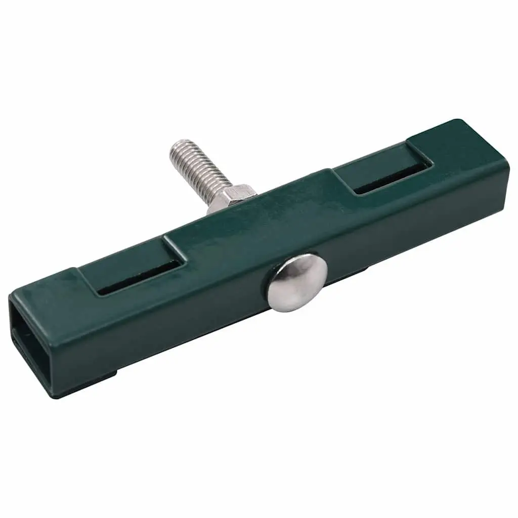 Garden U Mat Connector 10 Sets Green Galvanized Steel Fence Mesh Panel Joint Bracket