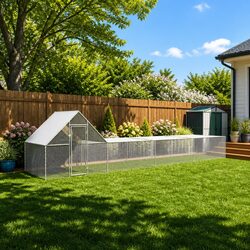 Enhance Your Garden with a 8x2x2m Galvanised Steel Chicken Coop