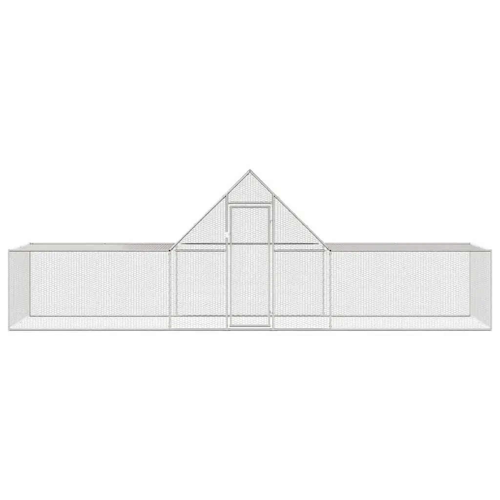 Chicken Coop 6x2x2m Galvanised Steel Water Resistant Roof Lockable Door