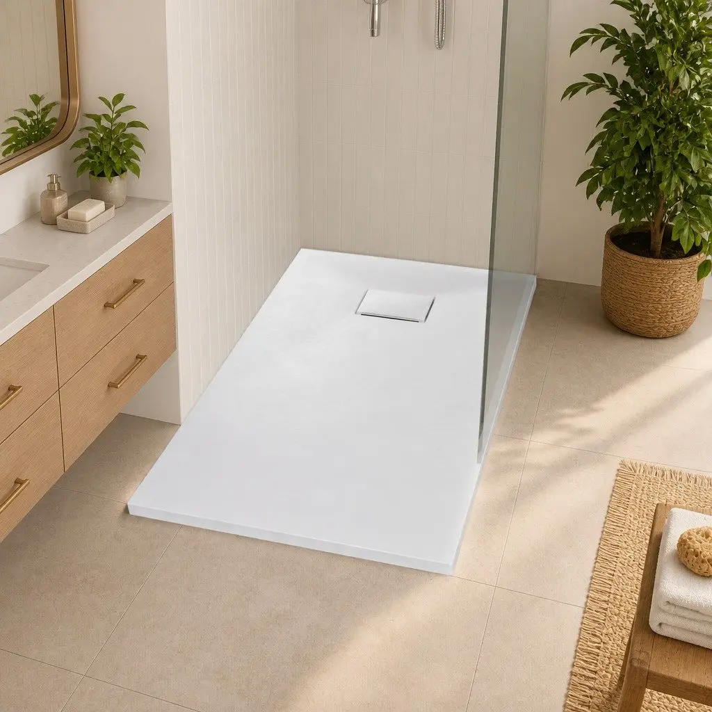 Shower Base Tray 120x70 cm Low Profile Skid Resistant