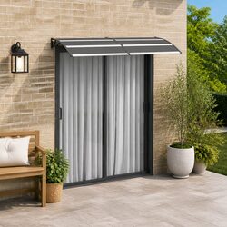 Enhance Your Space with a 200x75 cm Black Canopy Awning