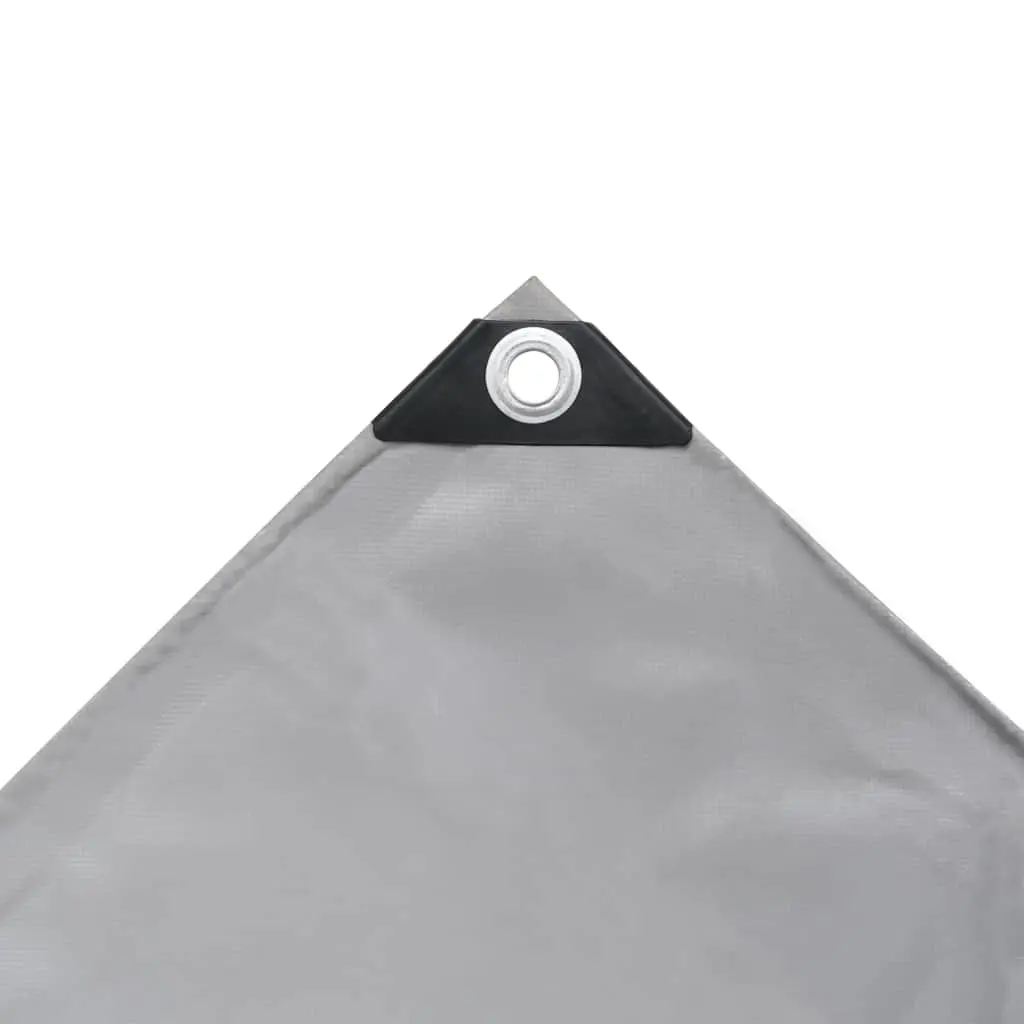 Heavy-Duty Tarpaulin 5x6 m Grey Waterproof Tear Resistant UV Resistant Mould Resistant Eyelets
