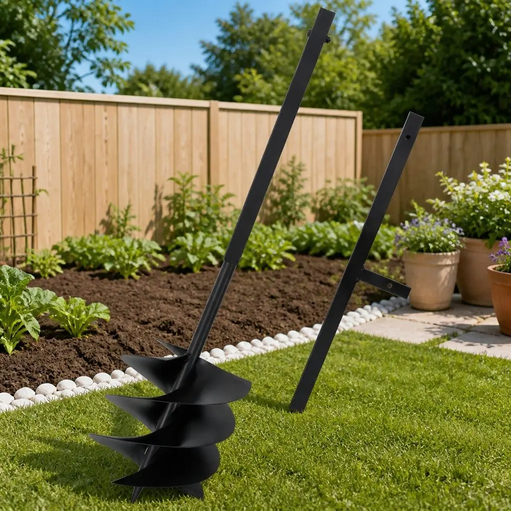 Ground Drill 250mm with Handle for Soil Aeration and Hole Digging Tool