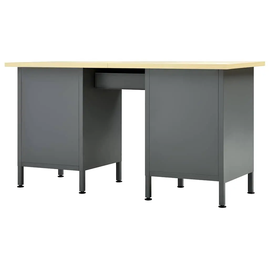 Heavy Duty Workbench 160x60x85cm 6 Drawers Lockable Cabinet Storage