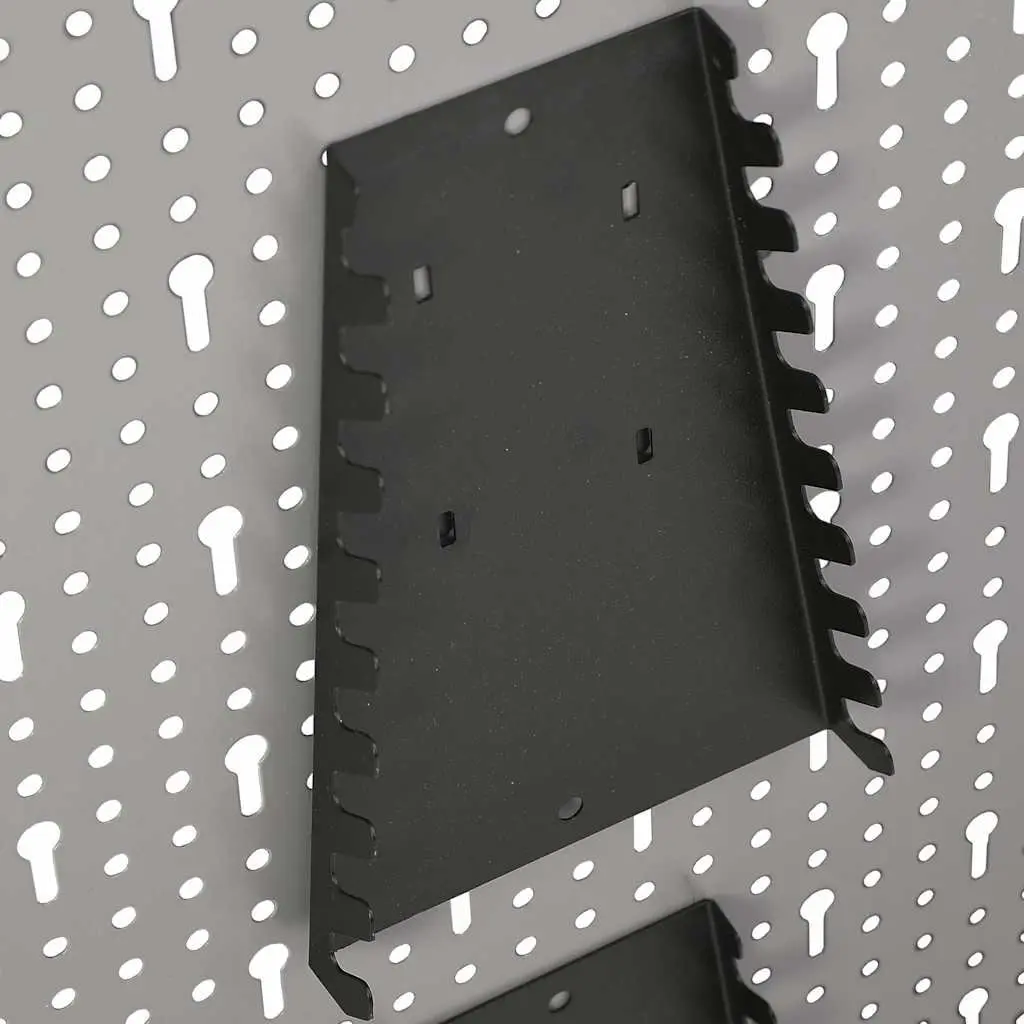 Wall-mounted Peg Boards 40x58 cm Steel Tool Storage Organisation Grey 4 Piece