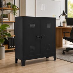 Black Steel Organiser Chest: Elevate Your Space