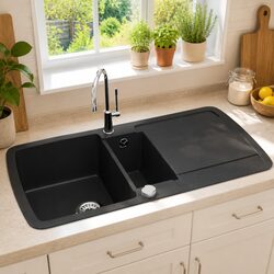 Modern Black Granite Kitchen Sink: Elevate Your Cooking Space