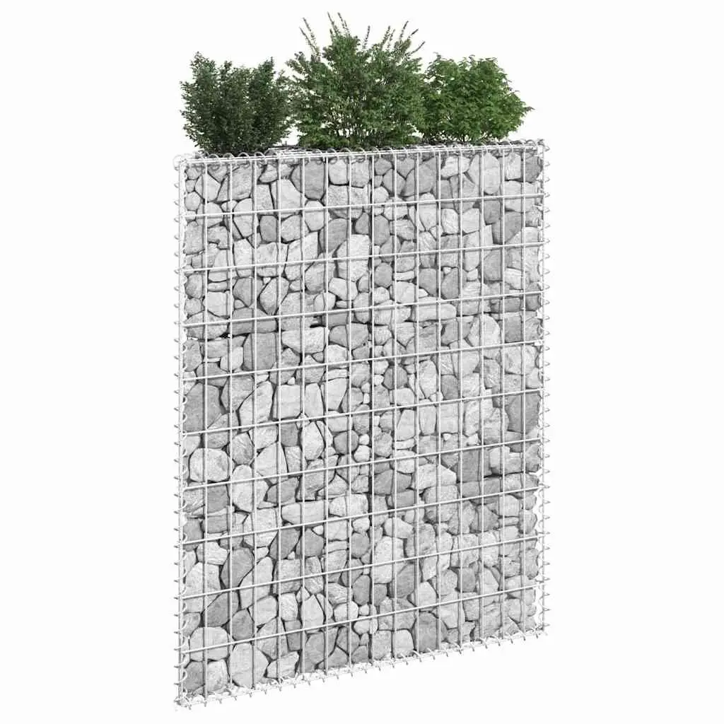Gabion Raised Bed Planter Trapezium Shape Galvanised Steel Weather Resistant Outdoor Garden Patio