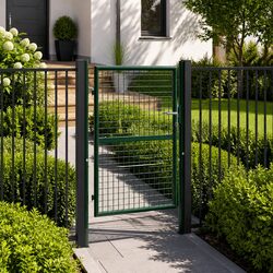 Enhance Your Outdoor Space with This Green Steel Gate