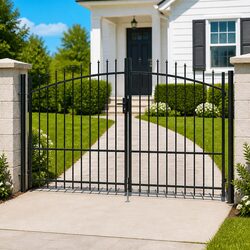Enhance Your Outdoor Space with a Stylish Black Double Gate 299.5x224.5cm