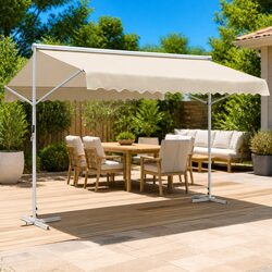 Enhance Your Outdoor Space with 500x300 cm Cream Awning