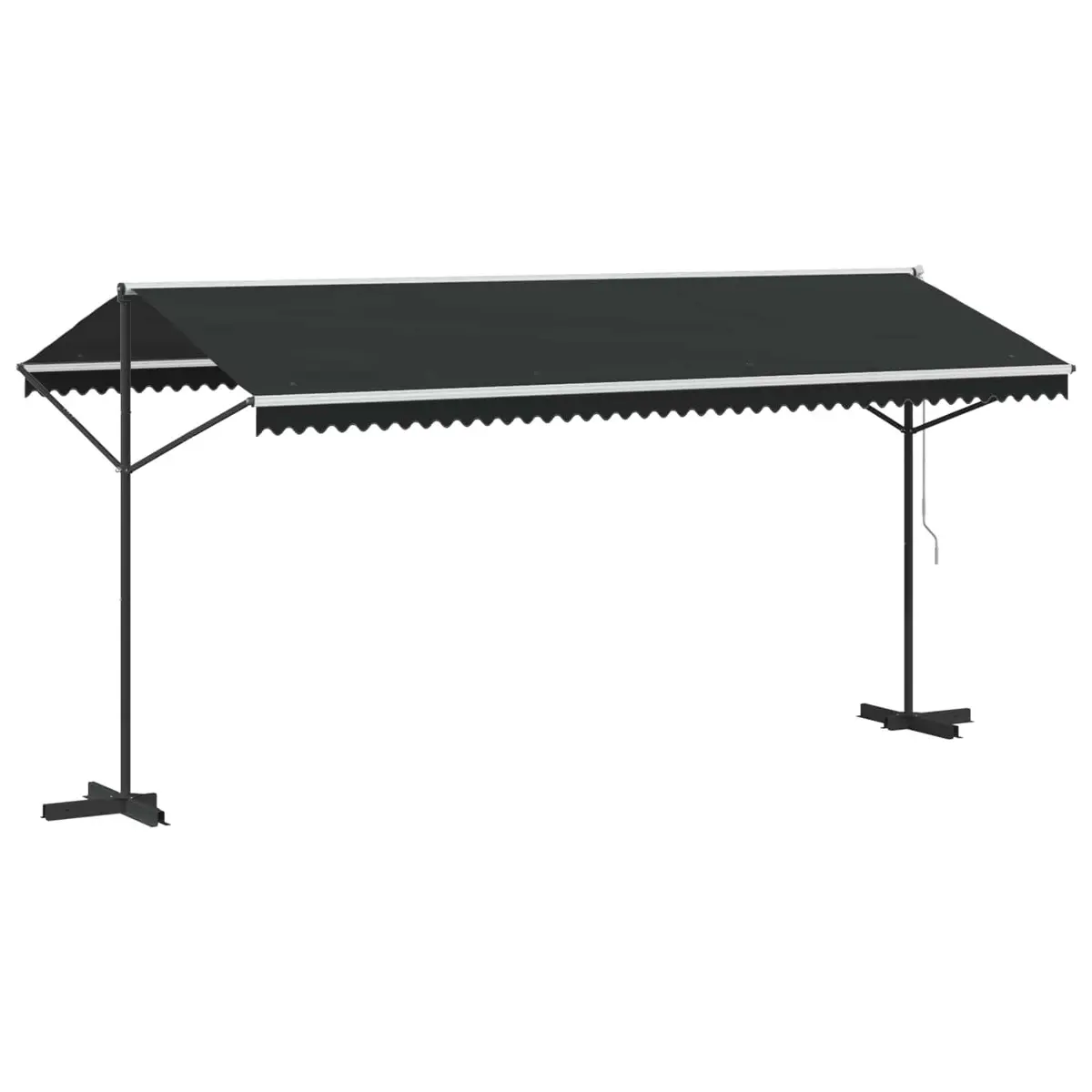 Free Standing Awning 500x300 cm Water-Repellent Polyester Canopy with Powder-Coated Steel Frame for Outdoor Garden Patio Shade