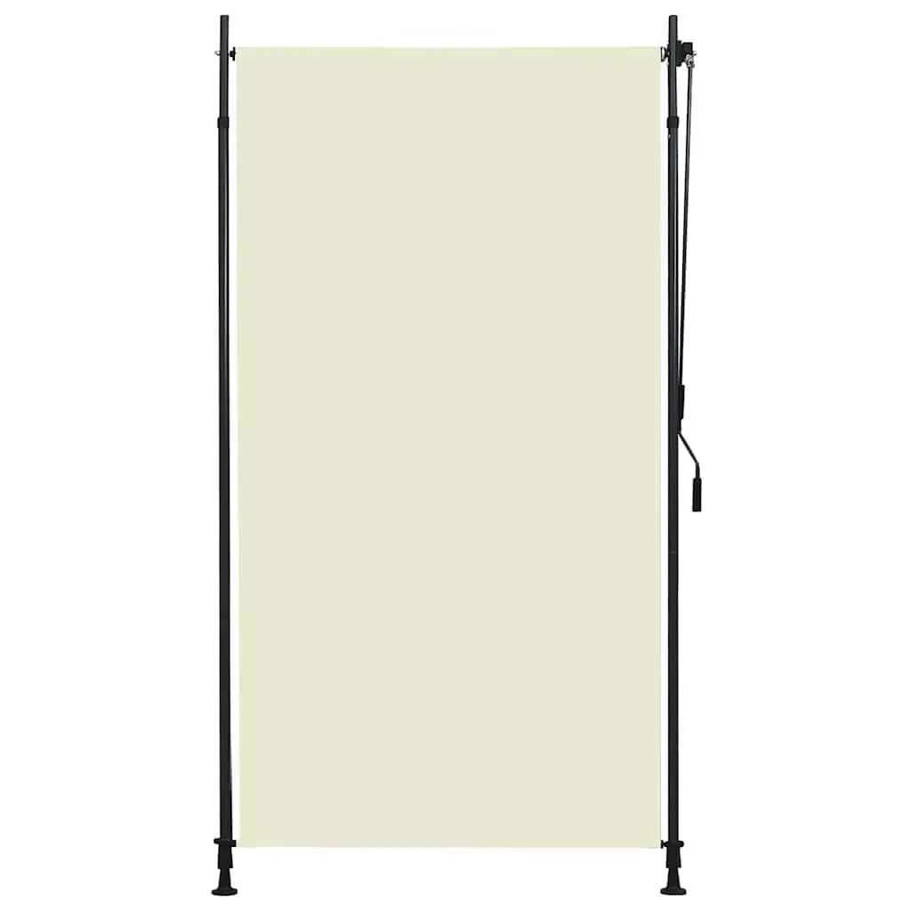 Outdoor Roller Blind 120x270cm Hand Crank Operated Fade Resistant Fabric Shade