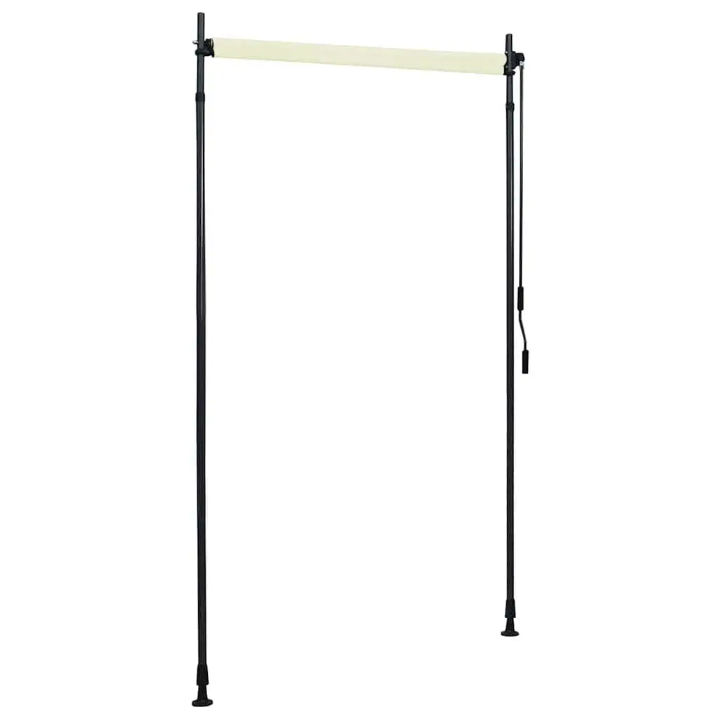 Outdoor Roller Blind 120x270cm Hand Crank Operated Fade Resistant Fabric Shade
