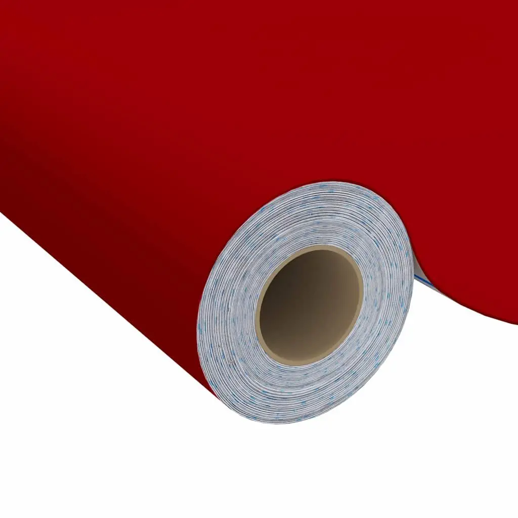 Self-Adhesive Furniture Film Red 500x90 cm Peel Stick Decor Upgrade
