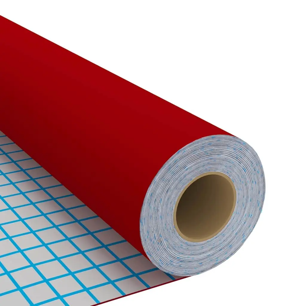 Self-Adhesive Furniture Film Red 500x90 cm Peel Stick Decor Upgrade