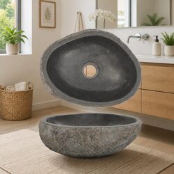 Natural River Stone Basin Sink for Stylish Bathrooms