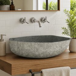 Enhance Your Bathroom with an Anthracite River Stone Basin Sink