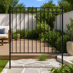 Decorative Steel Fence Panel for Your Outdoor Oasis 1.7x1.5m