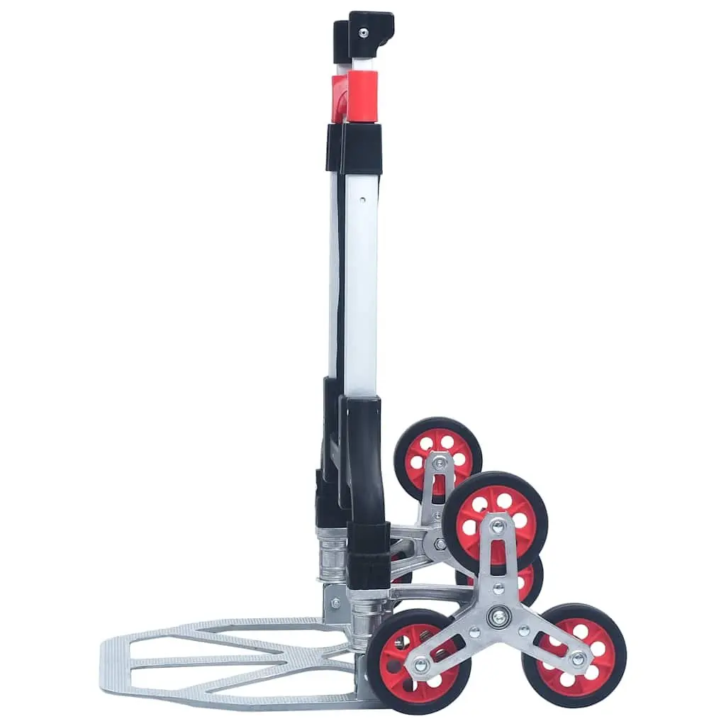 Foldable Stair Climbing Cart 70kg Capacity Portable Hand Trolley Three Wheel