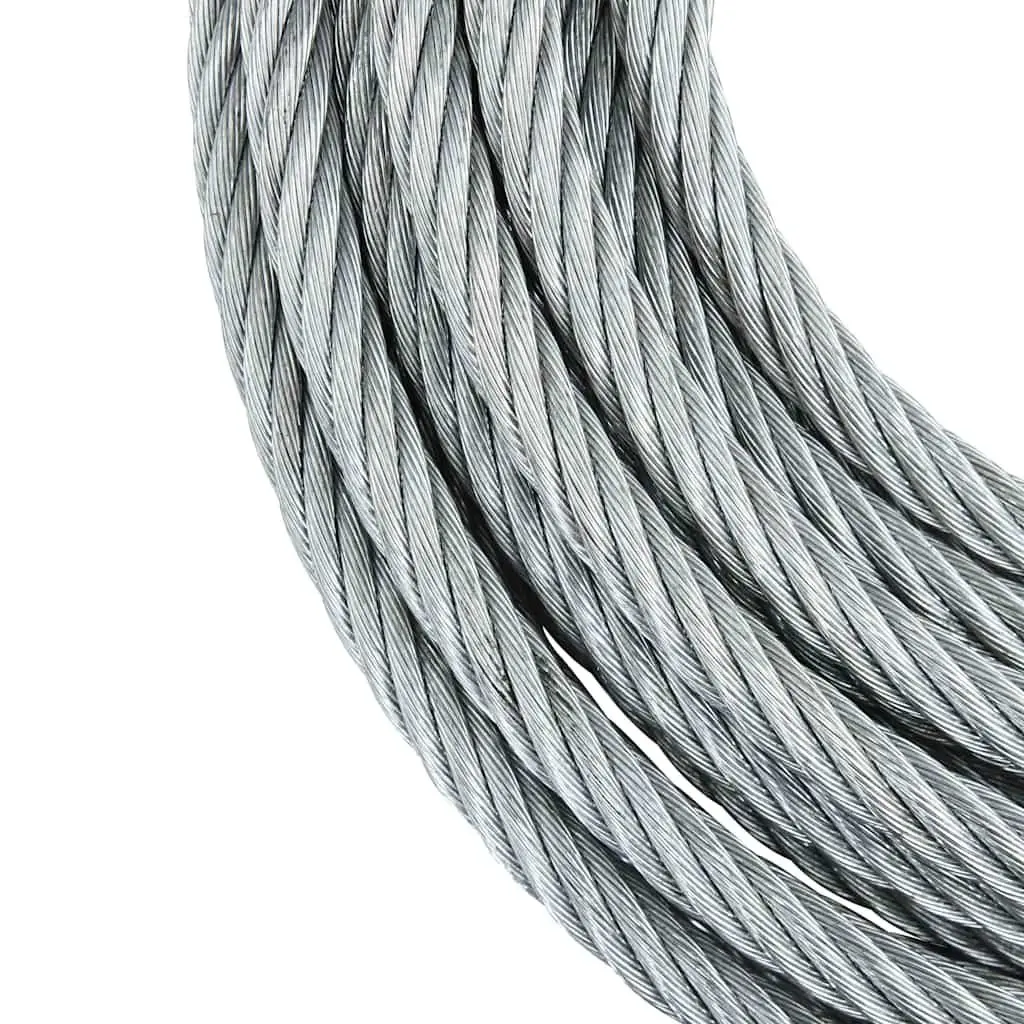 Wire Rope Cable 20 m 3200 kg Galvanised Steel Hoisting Binding Sling