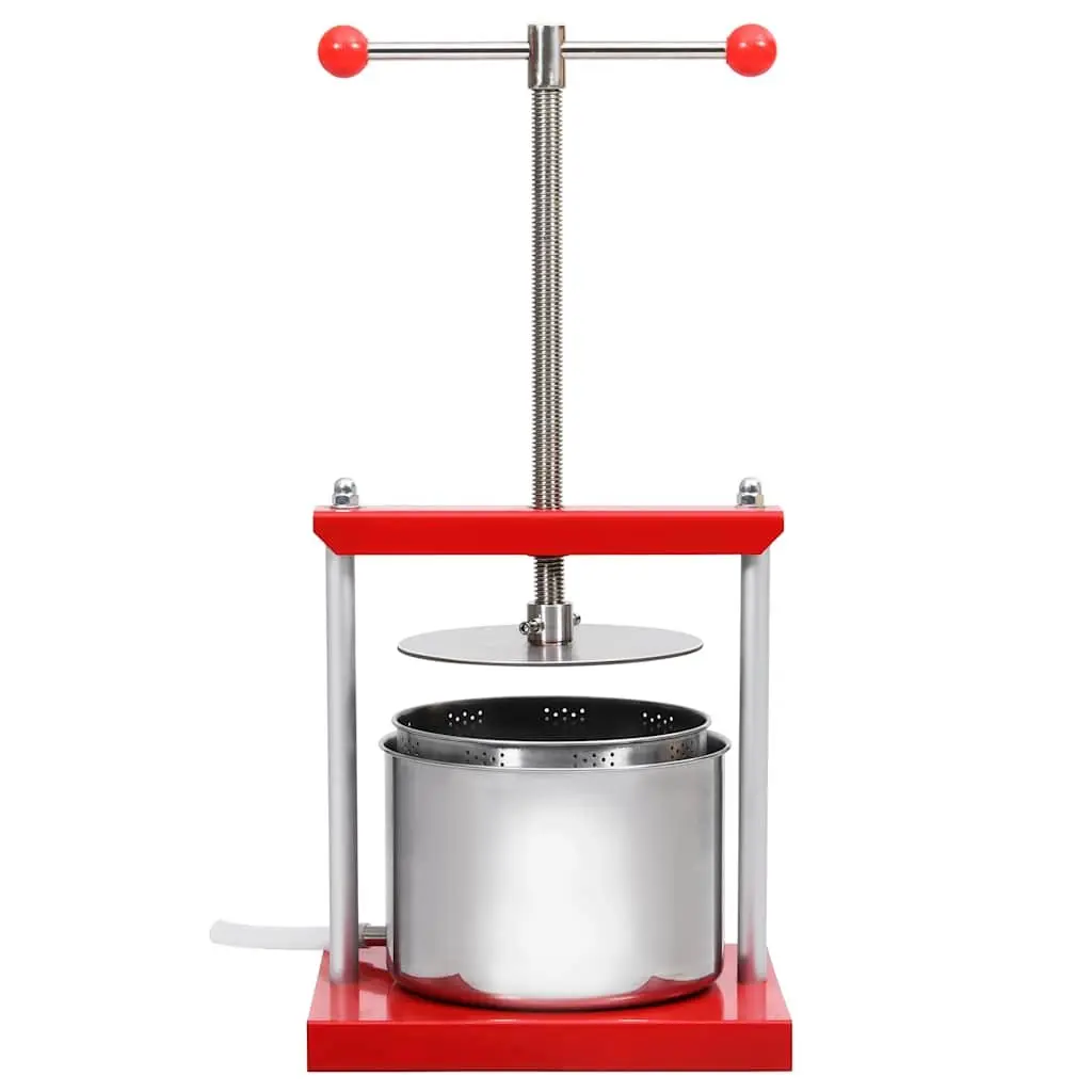 Fruit Press 6L Manual Juicer Stainless Steel Rotary Handle for Fruits Vegetables Herbs
