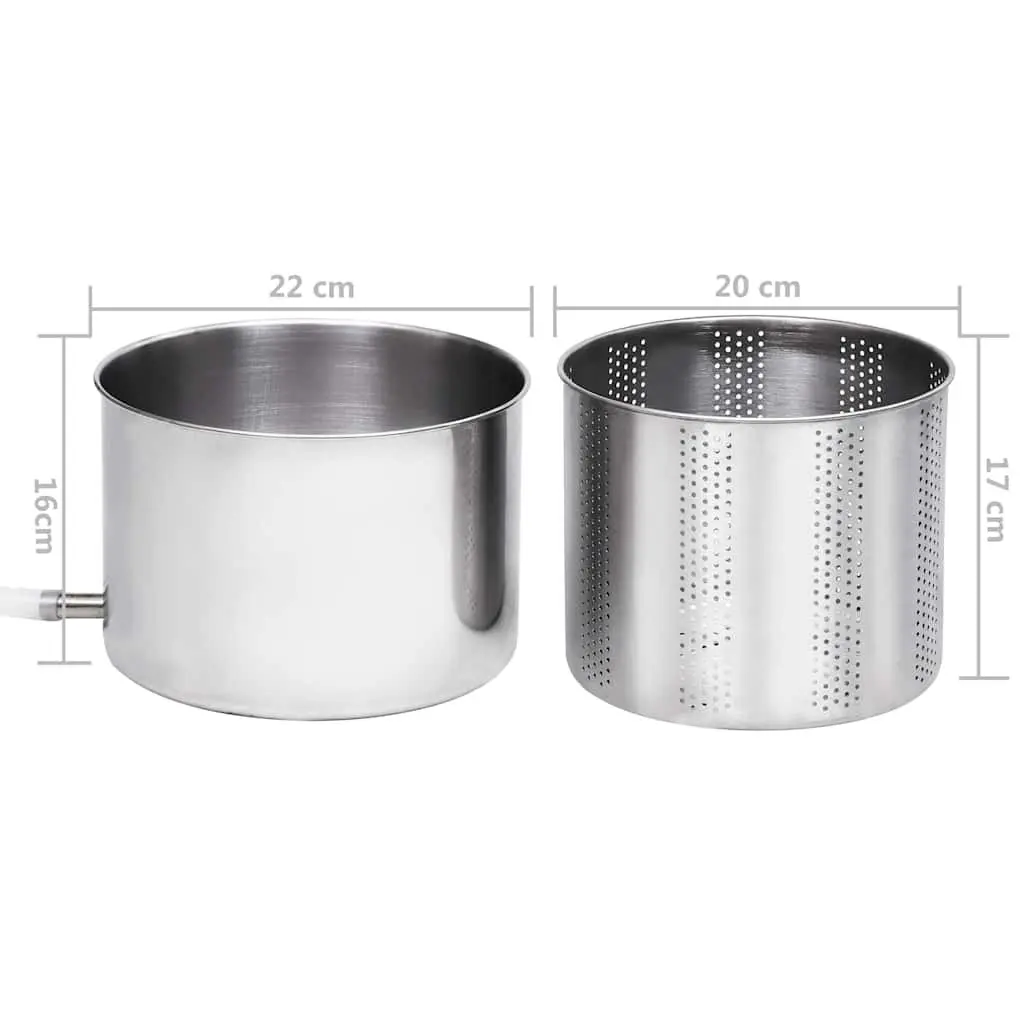 Fruit Press 6L Manual Juicer Stainless Steel Rotary Handle for Fruits Vegetables Herbs