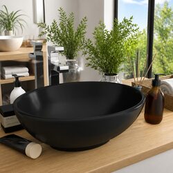 Enhance Your Bathroom with a Matt Black Ceramic Basin 40x33cm
