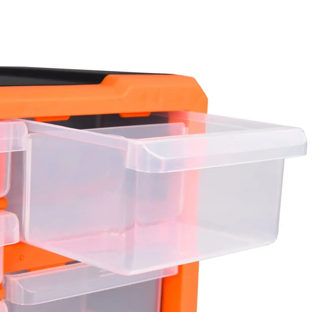 Multi-Drawer Organiser Tool Storage Box 60 Drawers Impact-Resistant Plastic Wall Mount