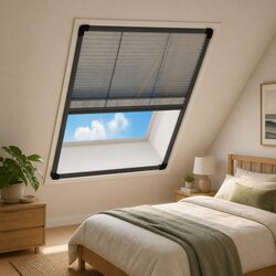 Plisse Insect Screen for Windows Aluminium Frame Anthracite 80x100cm