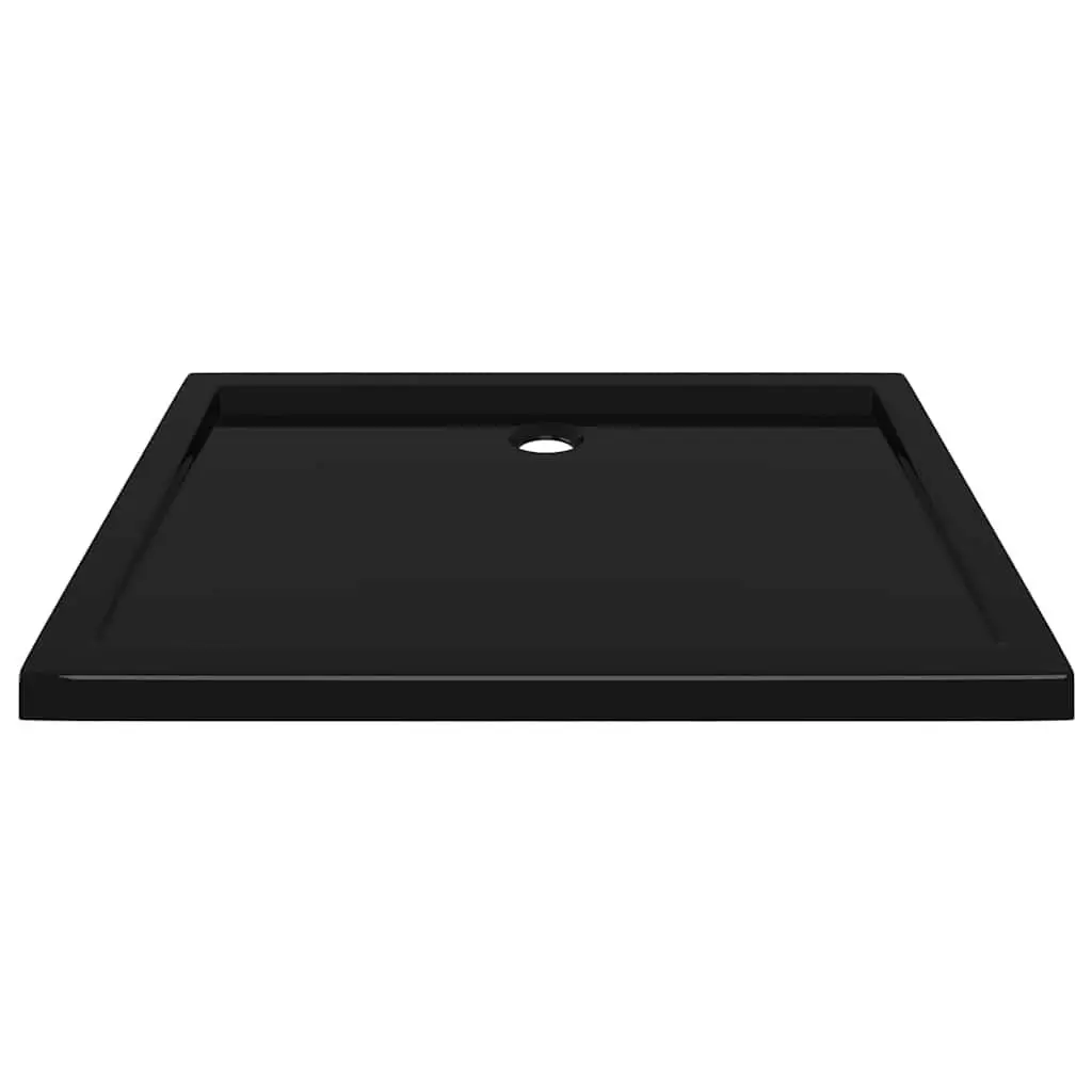 Rectangular Shower Base Tray 80x100cm Low Threshold Black