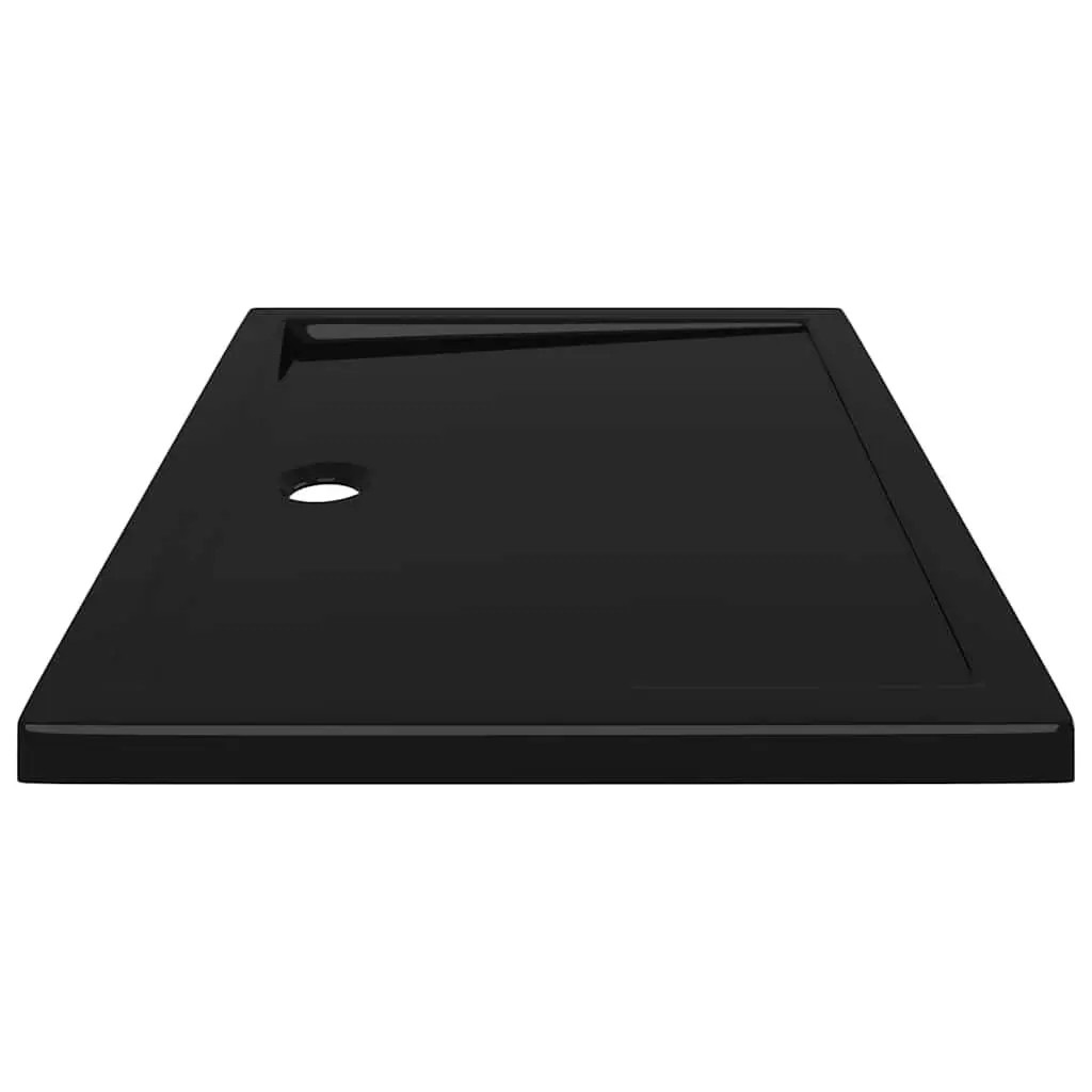 Rectangular Shower Base Tray 80x100cm Low Threshold Black
