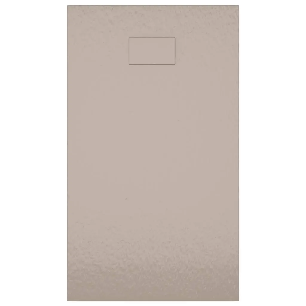 Shower Base Tray 120x70 cm Brown Low Profile Skid Resistant