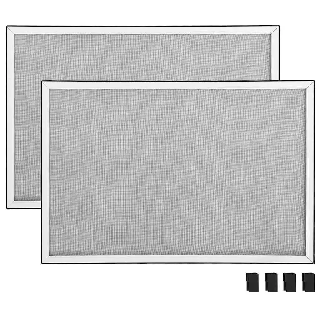 Extendable Window Insect Screen 75-143cm White Adjustable Mesh Fly Protection