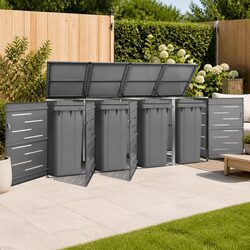 Enhance Your Garden with a Quadruple Wheelie Bin Shed