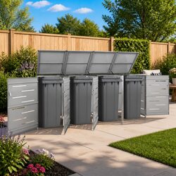 Enhance Your Outdoor Space with a Grey Bin Shed 276.5x77.5x115cm