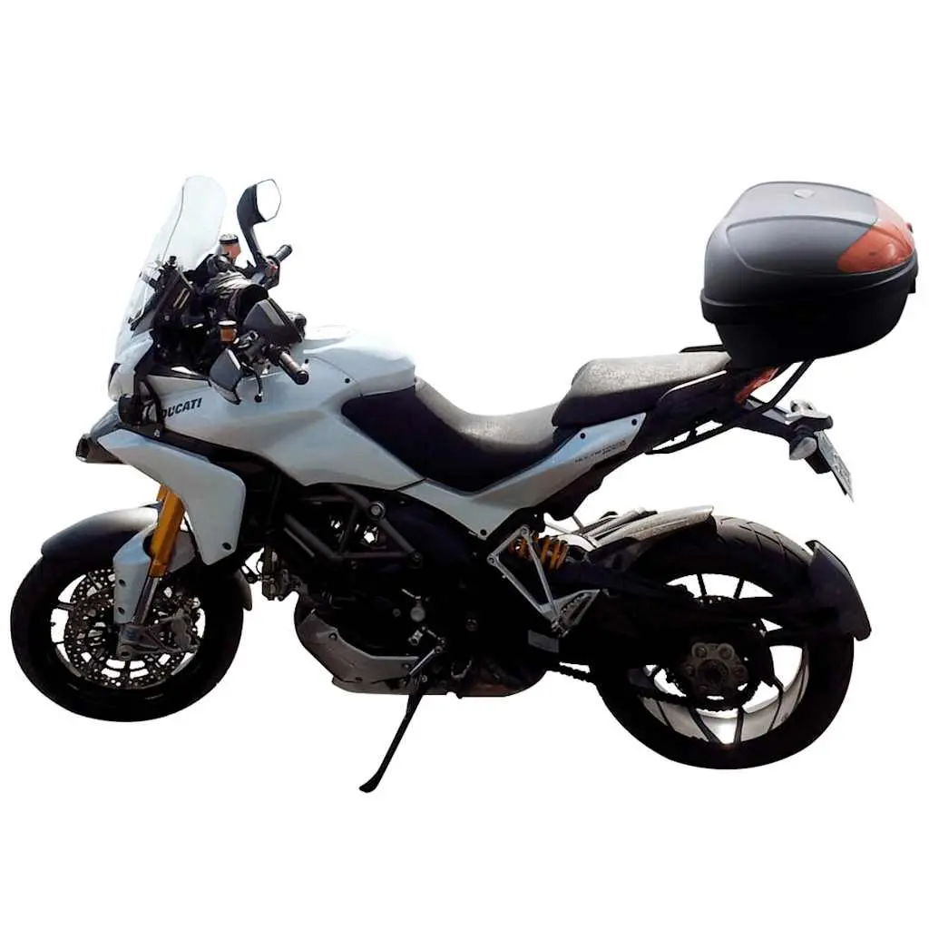 Motorcycle Top Case 72L Storage Box 2 Helmet Capacity Quick Release System