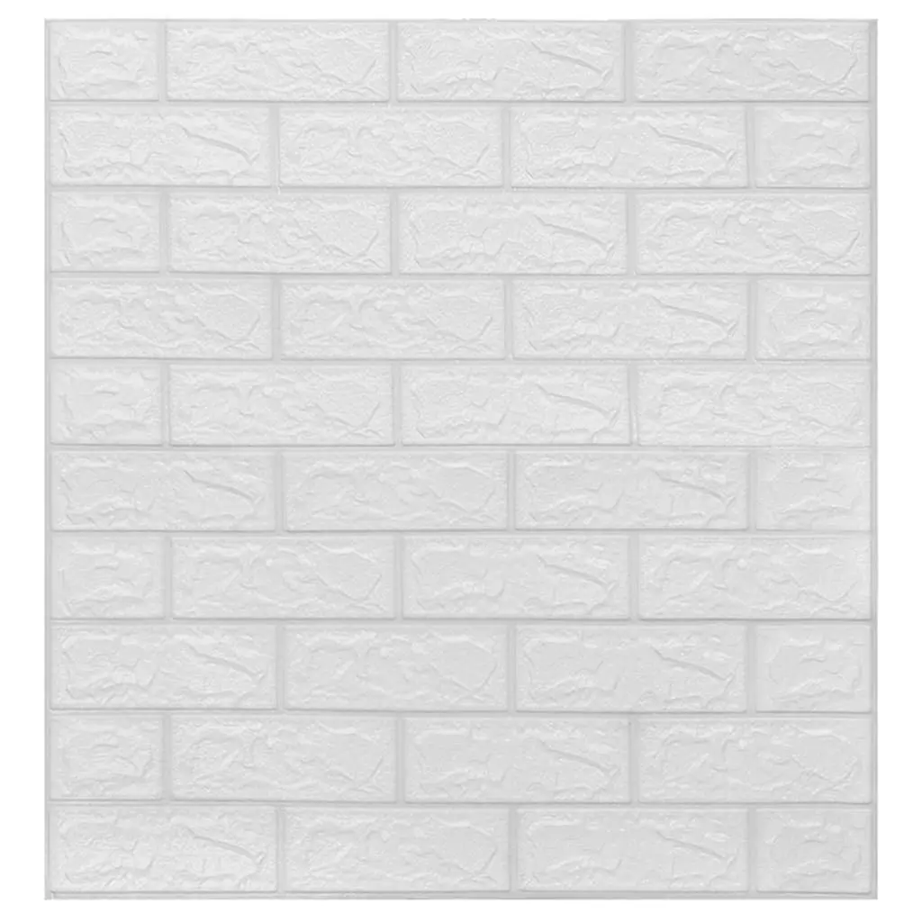 3D Brick Wallpaper Self-Adhesive Wall Stickers Home Decor Interior Design White