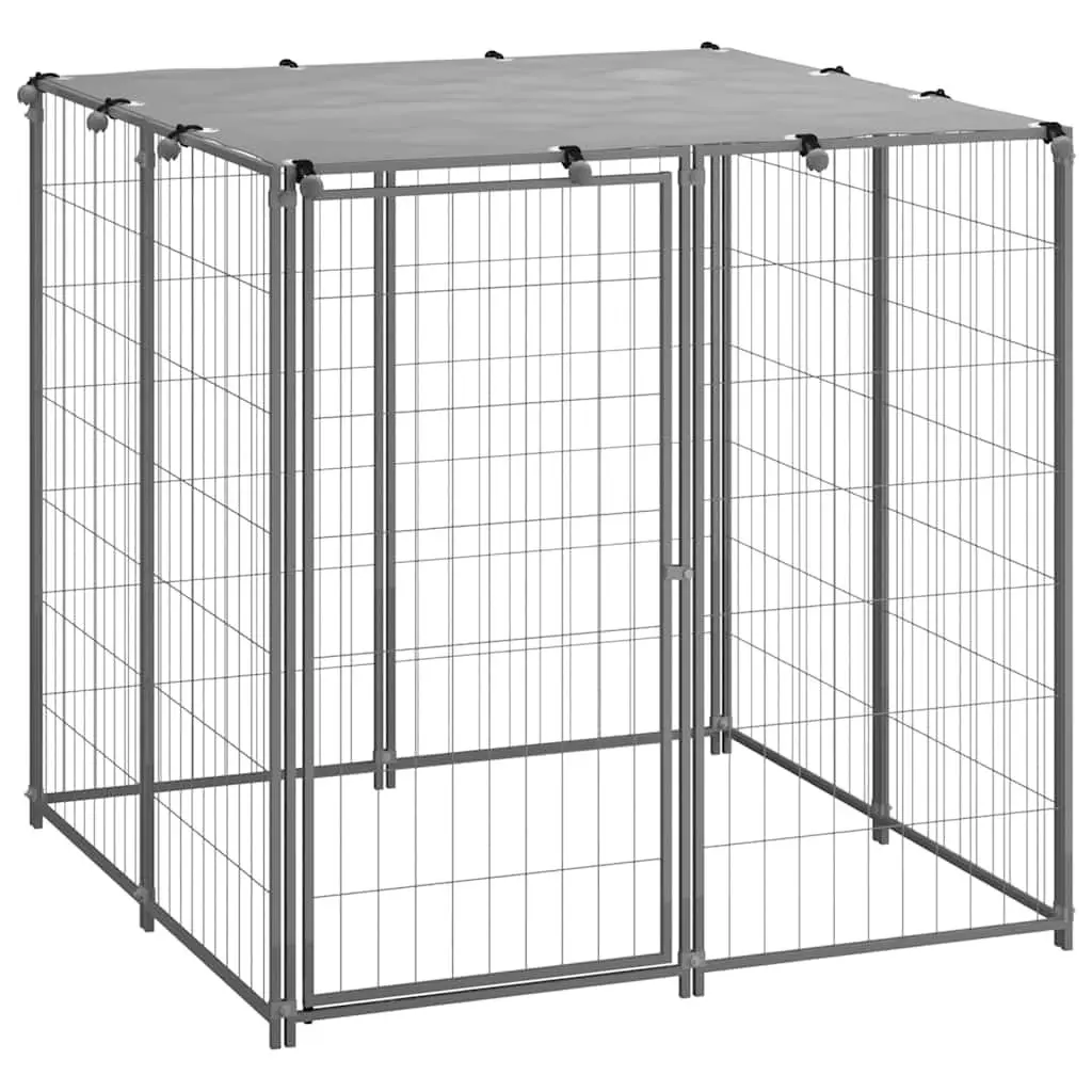 Dog Kennel Outdoor 110x110x110 cm Steel Wire Mesh Cage Run
