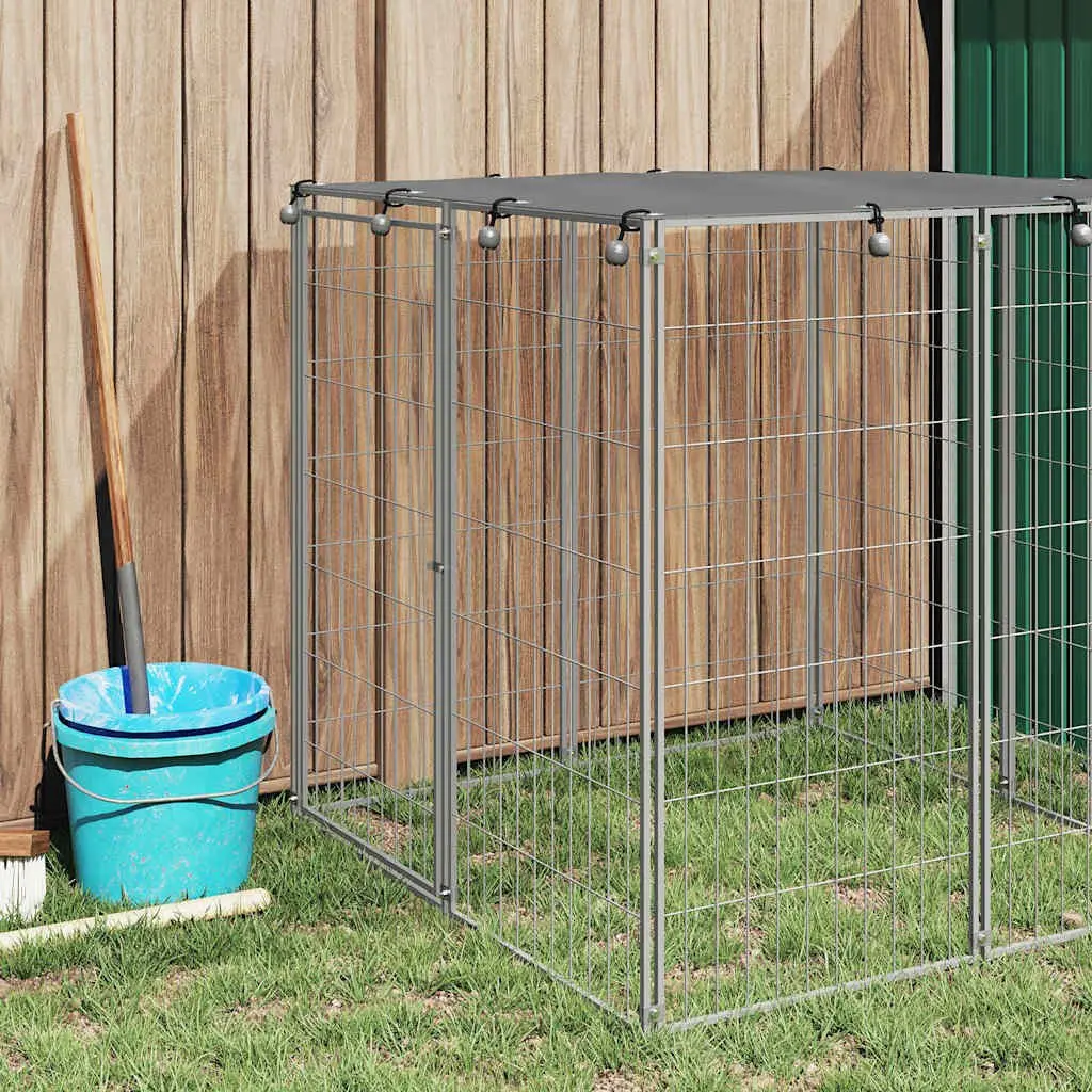 Dog Kennel Outdoor 110x110x110 cm Steel Wire Mesh Cage Run