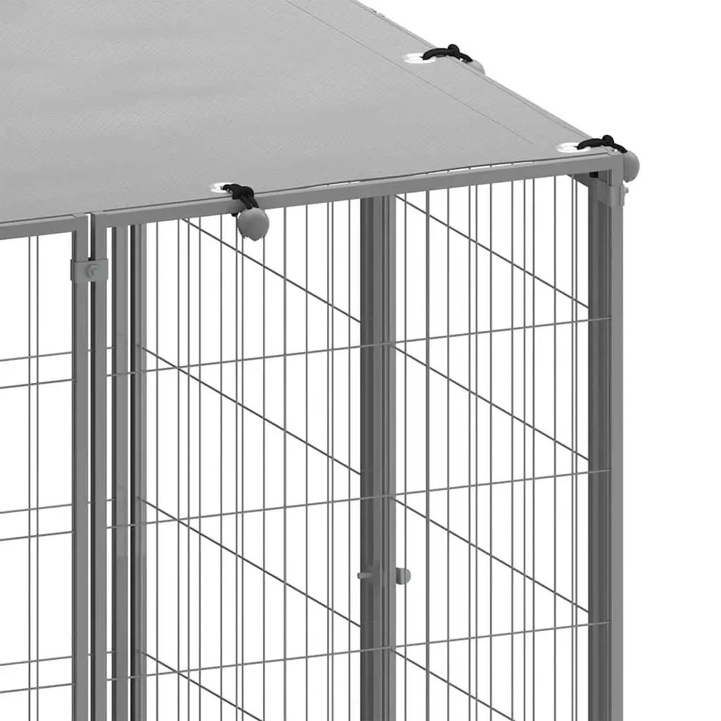 Dog Kennel Outdoor 110x110x110 cm Steel Wire Mesh Cage Run